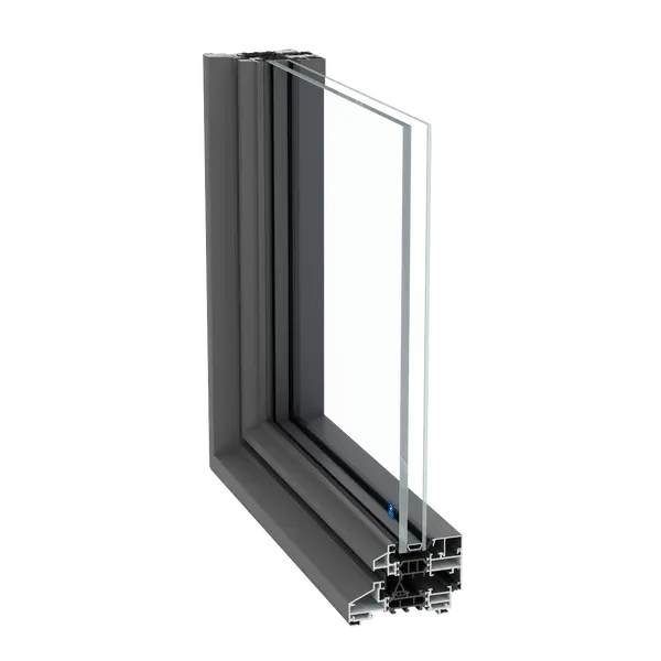 Fensterschnitt des Reynaers SlimLine 38