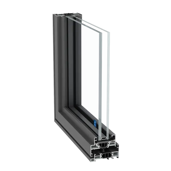 Fensterschnitt des Reynaers SlimLine 68
