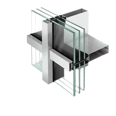 Profilquerschnitt der Schüco FWS 50 Aluminiumfassade